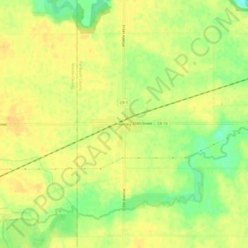 Huntley topographic map, elevation, terrain