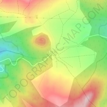 Paso de Cortés topographic map, elevation, terrain