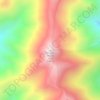 Mount Hutt topographic map, elevation, terrain