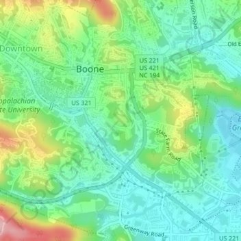 Strawberry Hill Arboretum topographic map, elevation, terrain