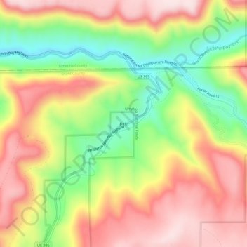 Dale topographic map, elevation, terrain