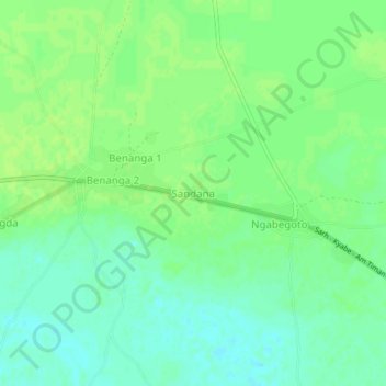 Sandana topographic map, elevation, terrain