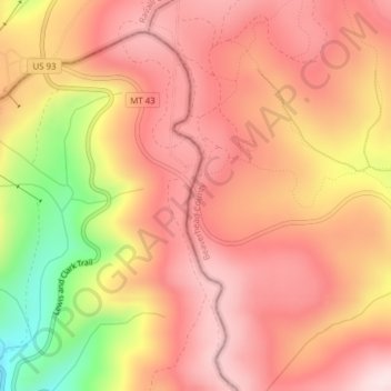 Chief Joseph Pass topographic map, elevation, terrain