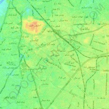 Civil Lines topographic map, elevation, terrain