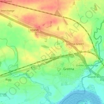 Floshend Cottage topographic map, elevation, terrain