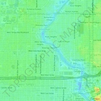 Michigan Park topographic map, elevation, terrain