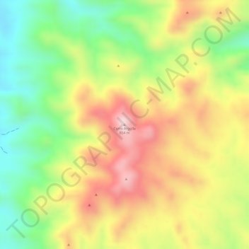 Cerro Argolla topographic map, elevation, terrain