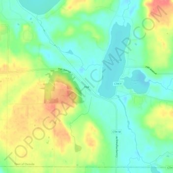 Nye topographic map, elevation, terrain