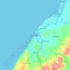 Aloguinsan topographic map, elevation, terrain