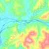 瓮泉村 topographic map, elevation, terrain
