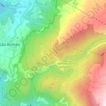 Cabeça da Velha topographic map, elevation, terrain