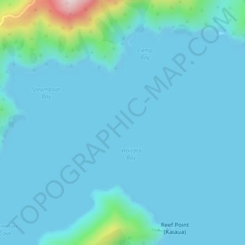 Waitātā Bay topographic map, elevation, terrain
