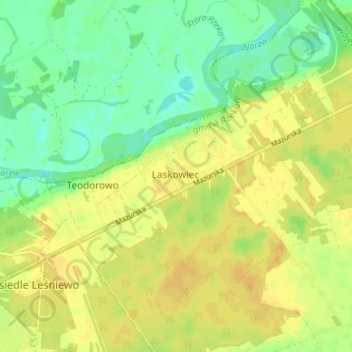 Nowa topographic map, elevation, terrain