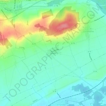 Cutrelles topographic map, elevation, terrain