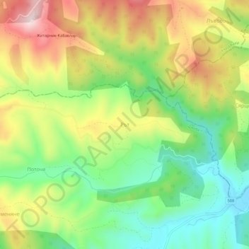 Rat topographic map, elevation, terrain