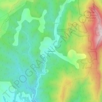 Messages topographic map, elevation, terrain