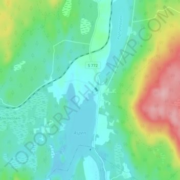 Asphyttan topographic map, elevation, terrain