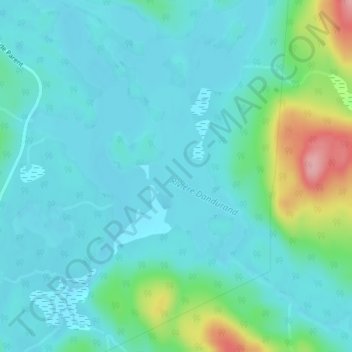 Lac Mauser topographic map, elevation, terrain