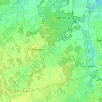 Eind topographic map, elevation, terrain