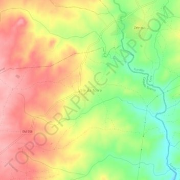 Vale da Torre topographic map, elevation, terrain