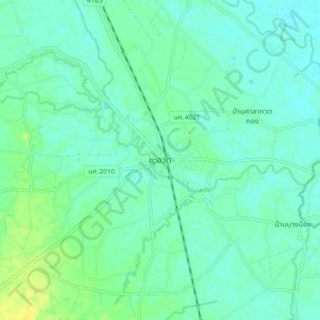 Cha-uat topographic map, elevation, terrain