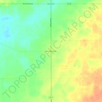 Monroe Center topographic map, elevation, terrain
