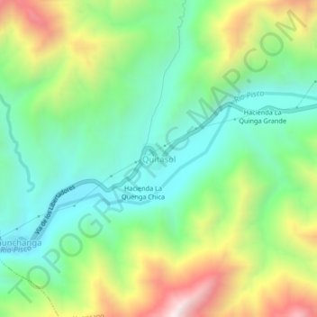 Quitasol topographic map, elevation, terrain