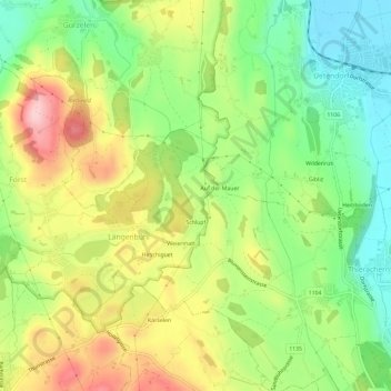 Chlinismad topographic map, elevation, terrain