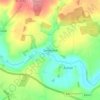 Swinbrook topographic map, elevation, terrain