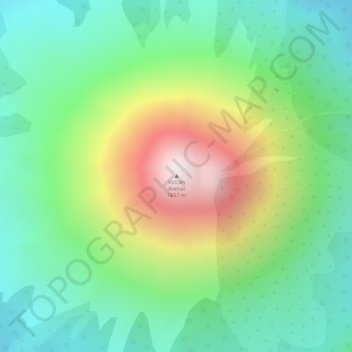 Arenal Volcano topographic map, elevation, terrain