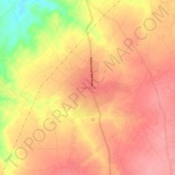 CHAK BAILI topographic map, elevation, terrain