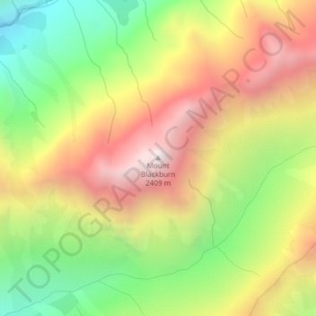Mount Blackburn topographic map, elevation, terrain