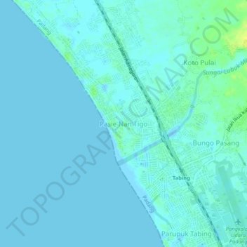 Pasie Nan Tigo topographic map, elevation, terrain