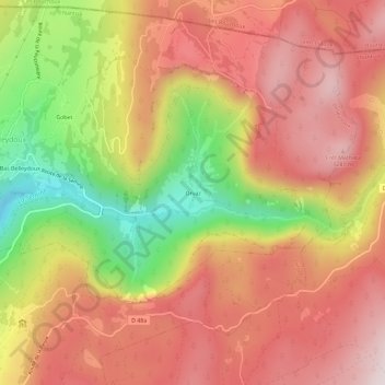 Orvaz topographic map, elevation, terrain