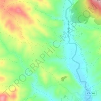 Sangrera topographic map, elevation, terrain