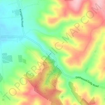 Kangarilla topographic map, elevation, terrain