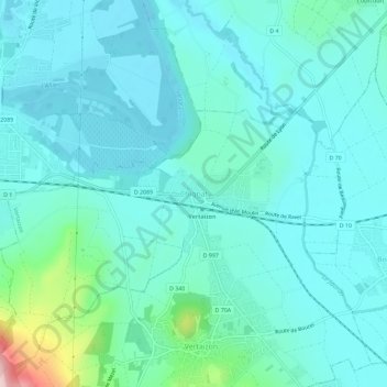 Chignat topographic map, elevation, terrain