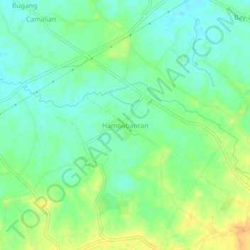 Hambabauran topographic map, elevation, terrain