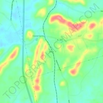 Duke topographic map, elevation, terrain