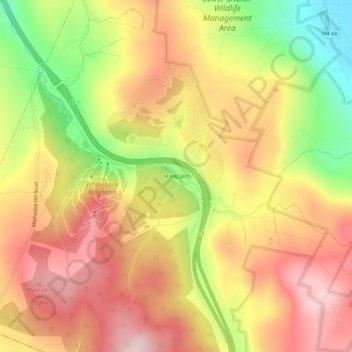 Montcalm topographic map, elevation, terrain