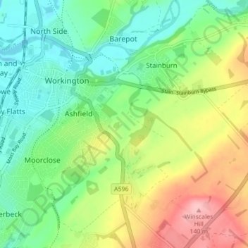 Schoose topographic map, elevation, terrain