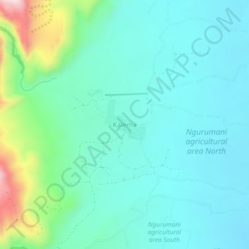 Kalema topographic map, elevation, terrain