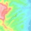 Padang topographic map, elevation, terrain