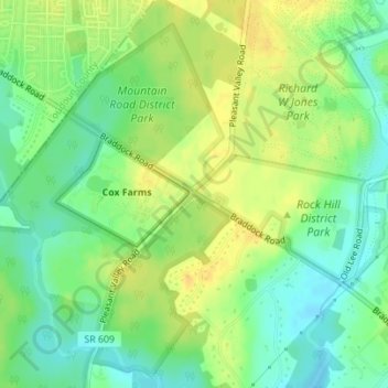 Schneider Crossroads topographic map, elevation, terrain