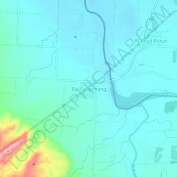 Bai Sarapinang topographic map, elevation, terrain
