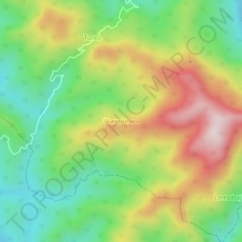 Wawolesea topographic map, elevation, terrain