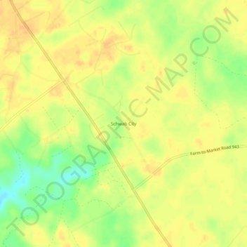 Schwab City topographic map, elevation, terrain