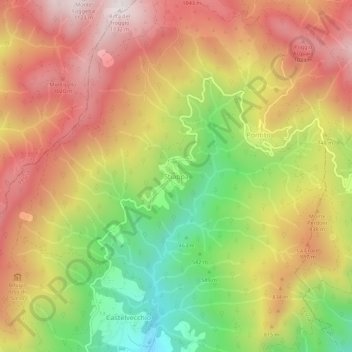 Stiappa topographic map, elevation, terrain