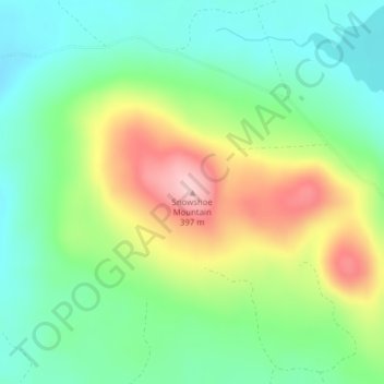 Snowshoe Mountain topographic map, elevation, terrain