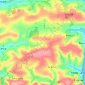 Dunstone topographic map, elevation, terrain
